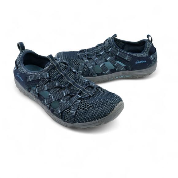 Skechers Reggae Fest Athletic Walking Shoes Womens 7 Blue Outdoors 49589 - Picture 2 of 11